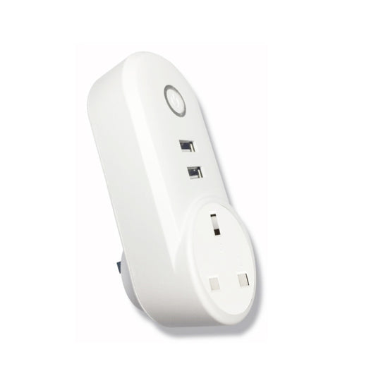 SA-002 2 USB Ports + 1 UK Socket WiFi Smart Power Plug Socket, Compatible with Alexa and Google Home, AC 110V-230V, UK Plug - Smart Socket by buy2fix | Online Shopping UK | buy2fix