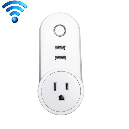 SA-002 2 USB Ports + 1 US Socket WiFi Smart Power Plug Socket, Compatible with Alexa and Google Home, AC 110V-230V, US Plug - Smart Socket by buy2fix | Online Shopping UK | buy2fix