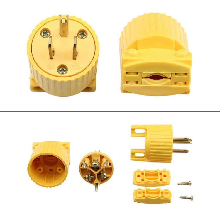 5-15P 125V Detachable Plug Adapter 15A Tripolar Power Adapter, US Plug - Plug Adaptor by buy2fix | Online Shopping UK | buy2fix