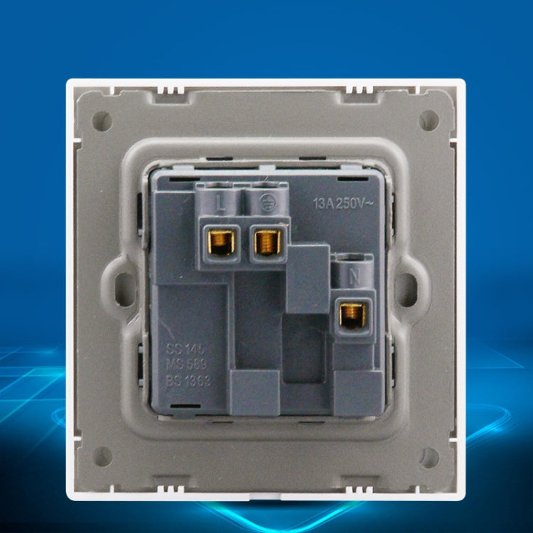 86 Type PC 13A Three Hole Power Socket with Light Switch, UK Plug -  by buy2fix | Online Shopping UK | buy2fix