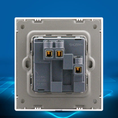 86 Type PC 13A Three Hole Power Socket with Light Switch, UK Plug -  by buy2fix | Online Shopping UK | buy2fix