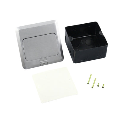 Hidden Pop-up Aluminum Alloy Computer Floor Socket with Cover Bottom Box, EU Plug -  by buy2fix | Online Shopping UK | buy2fix