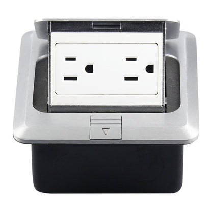 Hidden Pop-up Aluminum Alloy Computer Floor Socket with Cover Bottom Box, US Plug -  by buy2fix | Online Shopping UK | buy2fix