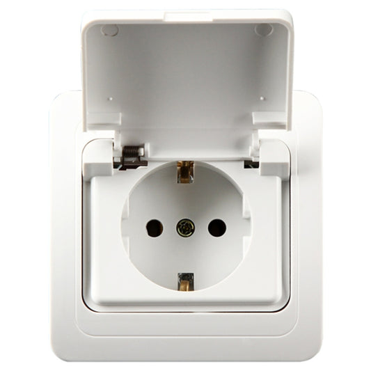 Ceramic Power Waterproof Socket with Cover, EU Plug -  by buy2fix | Online Shopping UK | buy2fix
