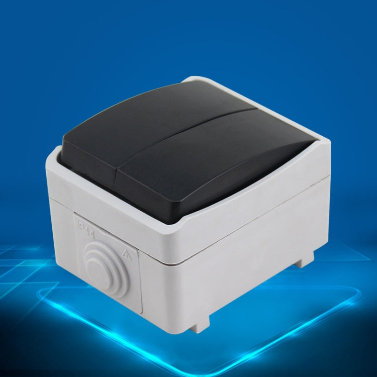 IP44 Waterproof Kitchen Bathroom Double-connection Single Control Switch, EU Plug -  by buy2fix | Online Shopping UK | buy2fix