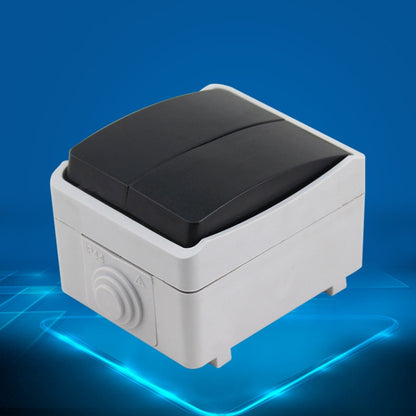 IP44 Waterproof Kitchen Bathroom Double-connection Single Control Switch, EU Plug -  by buy2fix | Online Shopping UK | buy2fix