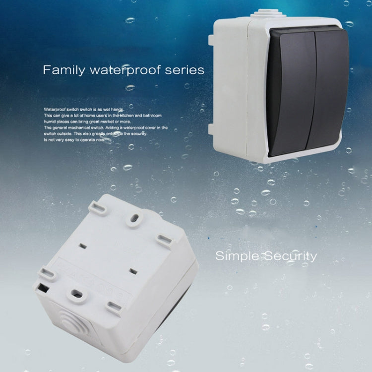 IP44 Waterproof Kitchen Bathroom Double-connection Single Control Switch, EU Plug -  by buy2fix | Online Shopping UK | buy2fix