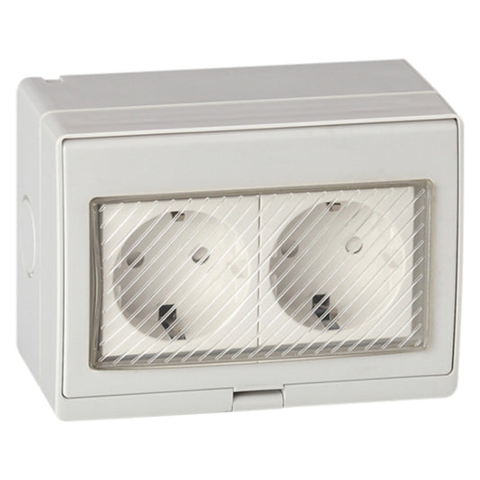 Outdoor IP55 Waterproof Double-connection Socket, EU Plug -  by buy2fix | Online Shopping UK | buy2fix