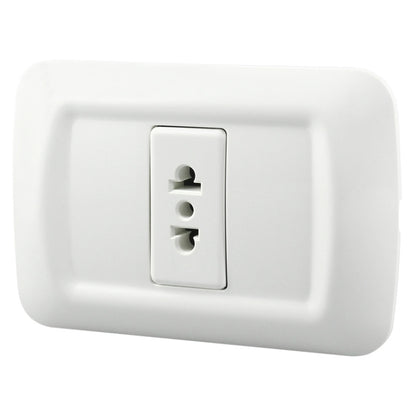 Round Flat Single Connection Ambipolar Wall-mounted Socket -  by buy2fix | Online Shopping UK | buy2fix