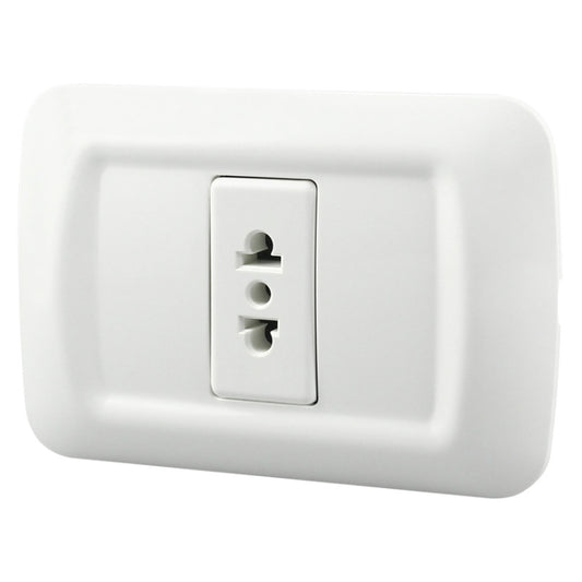 Round Flat Single Connection Ambipolar Wall-mounted Socket -  by buy2fix | Online Shopping UK | buy2fix