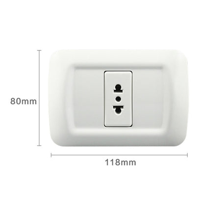 Round Flat Single Connection Ambipolar Wall-mounted Socket -  by buy2fix | Online Shopping UK | buy2fix