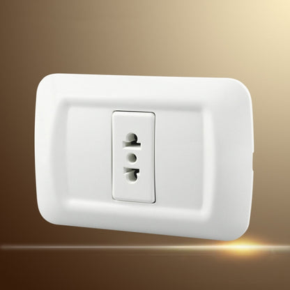 Round Flat Single Connection Ambipolar Wall-mounted Socket -  by buy2fix | Online Shopping UK | buy2fix