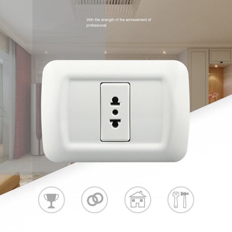 Round Flat Single Connection Ambipolar Wall-mounted Socket -  by buy2fix | Online Shopping UK | buy2fix