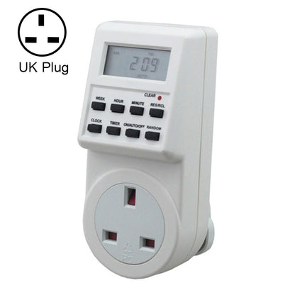 AC 230V Smart Home Plug-in LCD Display Clock Summer Time Function 12/24 Hours Changeable Timer Switch Socket, UK Plug - Energy Saving Timer Socket by buy2fix | Online Shopping UK | buy2fix