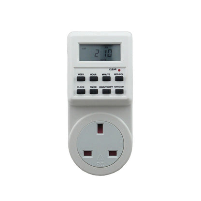 AC 230V Smart Home Plug-in LCD Display Clock Summer Time Function 12/24 Hours Changeable Timer Switch Socket, UK Plug - Energy Saving Timer Socket by buy2fix | Online Shopping UK | buy2fix