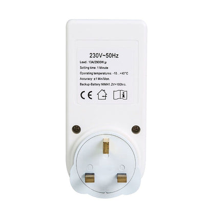 AC 230V Smart Home Plug-in LCD Display Clock Summer Time Function 12/24 Hours Changeable Timer Switch Socket, UK Plug - Energy Saving Timer Socket by buy2fix | Online Shopping UK | buy2fix