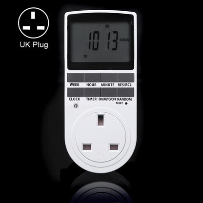 AC 230V Smart Home Plug-in LCD Display Clock Summer Time Function 12/24 Hours Changeable Timer Switch Socket, UK Plug - Energy Saving Timer Socket by buy2fix | Online Shopping UK | buy2fix