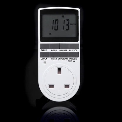 AC 230V Smart Home Plug-in LCD Display Clock Summer Time Function 12/24 Hours Changeable Timer Switch Socket, UK Plug - Energy Saving Timer Socket by buy2fix | Online Shopping UK | buy2fix