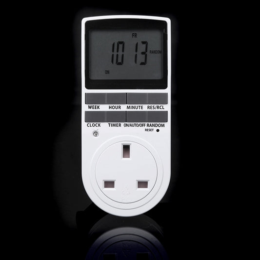 AC 230V Smart Home Plug-in LCD Display Clock Summer Time Function 12/24 Hours Changeable Timer Switch Socket, UK Plug - Energy Saving Timer Socket by buy2fix | Online Shopping UK | buy2fix