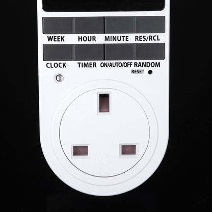 AC 230V Smart Home Plug-in LCD Display Clock Summer Time Function 12/24 Hours Changeable Timer Switch Socket, UK Plug - Energy Saving Timer Socket by buy2fix | Online Shopping UK | buy2fix