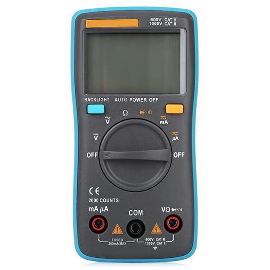 ZT98 CAT III  600V Portable Digital Multimeter 2000 Counts Back-light AC / DC Current Voltage Tester Meter with LCD Screen & Holder - Current & Voltage Tester by buy2fix | Online Shopping UK | buy2fix