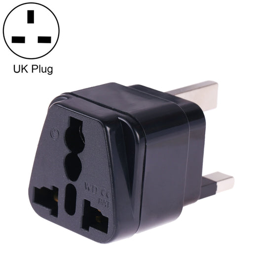 Portable Universal Socket to UK Plug Power Adapter Travel Charger with Fuse(Black) - Plug Adaptor by buy2fix | Online Shopping UK | buy2fix