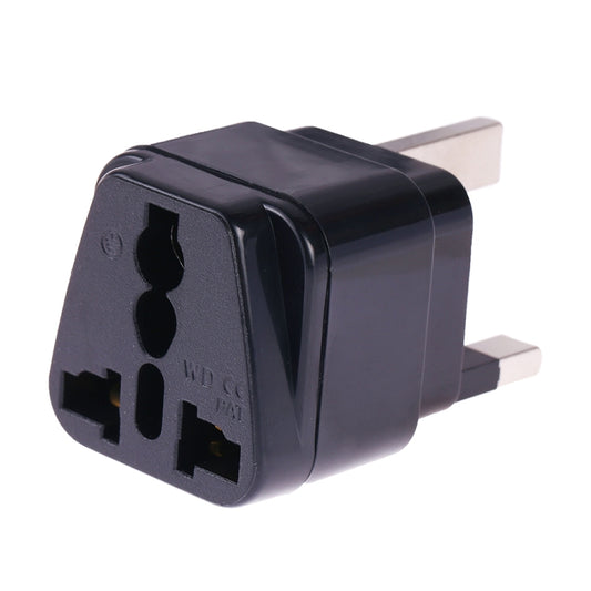 Portable Universal Socket to UK Plug Power Adapter Travel Charger with Fuse(Black) - Plug Adaptor by buy2fix | Online Shopping UK | buy2fix