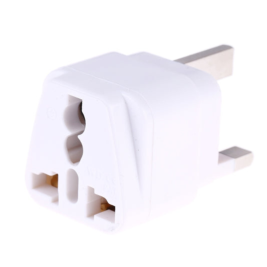 Portable Universal Socket to UK Plug Power Adapter Travel Charger with Fuse(White) - Plug Adaptor by buy2fix | Online Shopping UK | buy2fix
