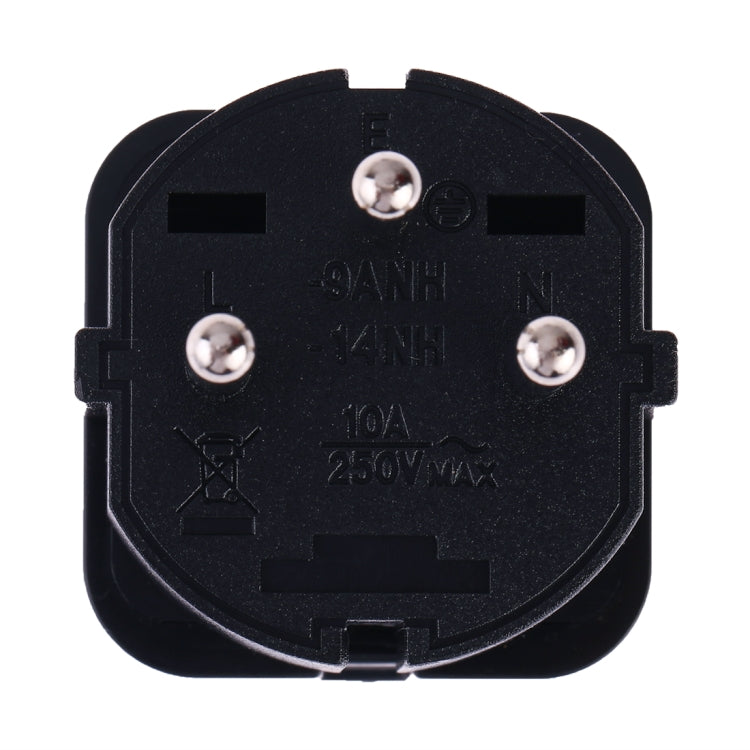 Portable Universal Socket to Israel Plug Power Adapter Travel Charger (Black) - Plug Adaptor by buy2fix | Online Shopping UK | buy2fix