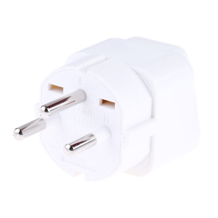 Portable Universal Socket to Israel Plug Power Adapter Travel Charger (White) - Plug Adaptor by buy2fix | Online Shopping UK | buy2fix