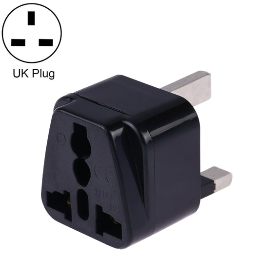 Portable Universal Socket to UK Plug Power Adapter Travel Charger (Black) - Plug Adaptor by buy2fix | Online Shopping UK | buy2fix