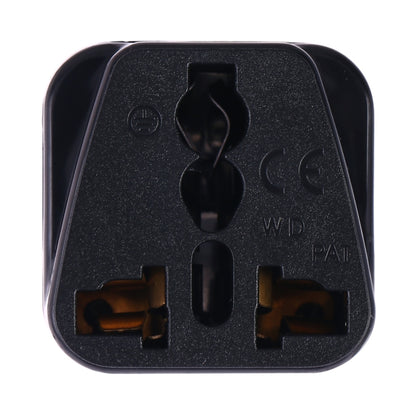 Portable Universal Socket to UK Plug Power Adapter Travel Charger (Black) - Plug Adaptor by buy2fix | Online Shopping UK | buy2fix