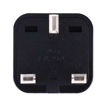 Portable Universal Socket to UK Plug Power Adapter Travel Charger (Black) - Plug Adaptor by buy2fix | Online Shopping UK | buy2fix