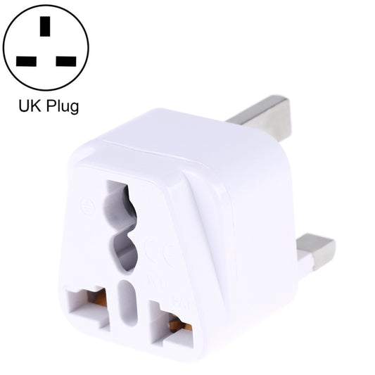 Portable Universal Socket to UK Plug Power Adapter Travel Charger (White) - Plug Adaptor by buy2fix | Online Shopping UK | buy2fix