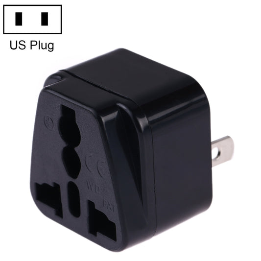 Portable Universal Socket to US Plug Power Adapter Travel Charger (Black) - Plug Adaptor by buy2fix | Online Shopping UK | buy2fix