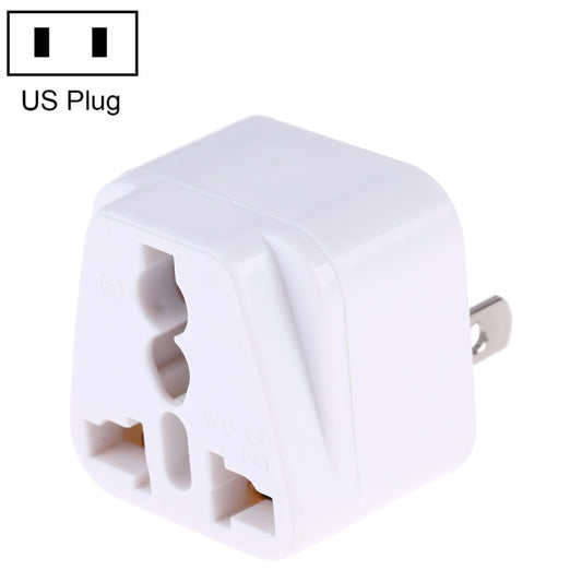 Portable Universal Socket to US Plug Power Adapter Travel Charger (White) - Plug Adaptor by buy2fix | Online Shopping UK | buy2fix