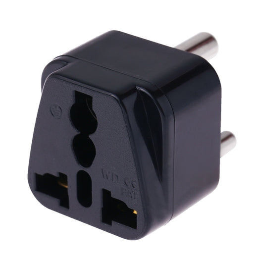 Portable Universal Socket to (Small) South Africa Plug Power Adapter Travel Charger (Black) - Plug Adaptor by buy2fix | Online Shopping UK | buy2fix