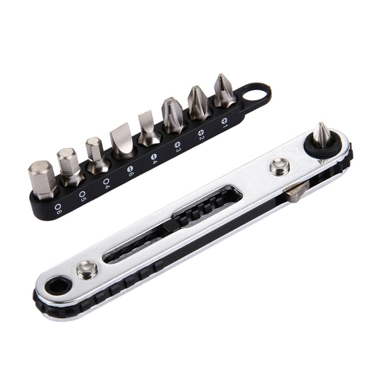 RGH-9A 9 in 1 Thin Ratchet Wrench Set (Straight) - Screwdriver by buy2fix | Online Shopping UK | buy2fix