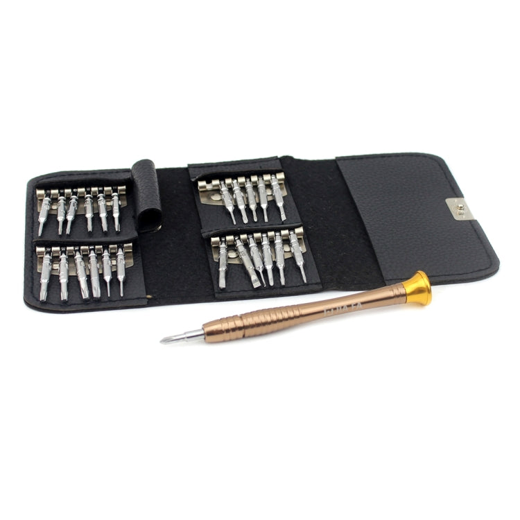 JIAFA JF-8129 24 in 1 Professional Multi-functional Screwdriver Set with Carrying Bag(Gold) - Screwdriver Set by JIAFA | Online Shopping UK | buy2fix