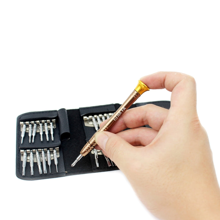 JIAFA JF-8129 24 in 1 Professional Multi-functional Screwdriver Set with Carrying Bag(Gold) - Screwdriver Set by JIAFA | Online Shopping UK | buy2fix