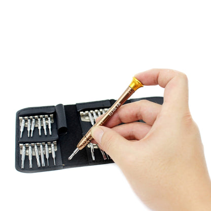 JIAFA JF-8129 24 in 1 Professional Multi-functional Screwdriver Set with Carrying Bag(Gold) - Screwdriver Set by JIAFA | Online Shopping UK | buy2fix