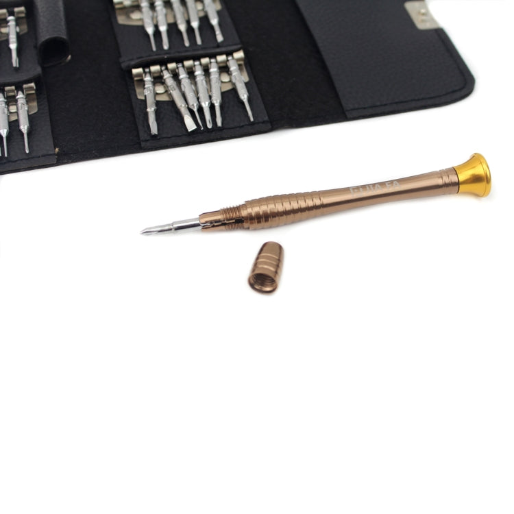 JIAFA JF-8129 24 in 1 Professional Multi-functional Screwdriver Set with Carrying Bag(Gold) - Screwdriver Set by JIAFA | Online Shopping UK | buy2fix