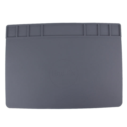 Wartungsplattform Hochtemperatur-Hitzebeständige Reparatur-Isoliermatte Silikonmatten, Größe: 49,5 cm x 34,7 cm (grau)