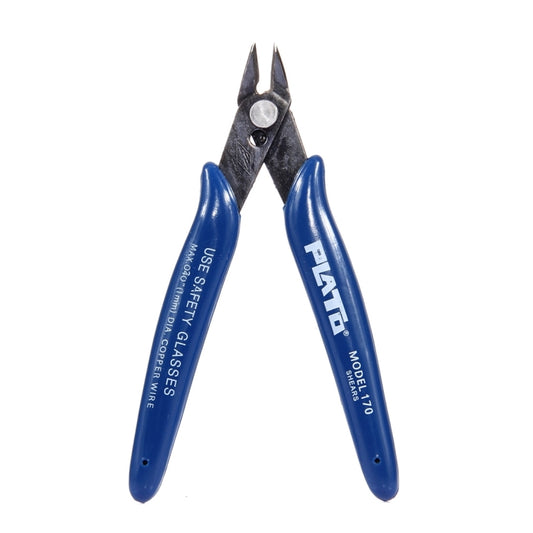170 Electronic Pliers Diagonal Side Cutting  Cable Wire Cutter Repair Hand Tool(Dark Blue) - Pliers by buy2fix | Online Shopping UK | buy2fix