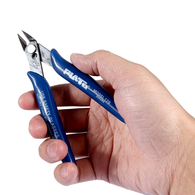 170 Electronic Pliers Diagonal Side Cutting  Cable Wire Cutter Repair Hand Tool(Dark Blue) - Pliers by buy2fix | Online Shopping UK | buy2fix