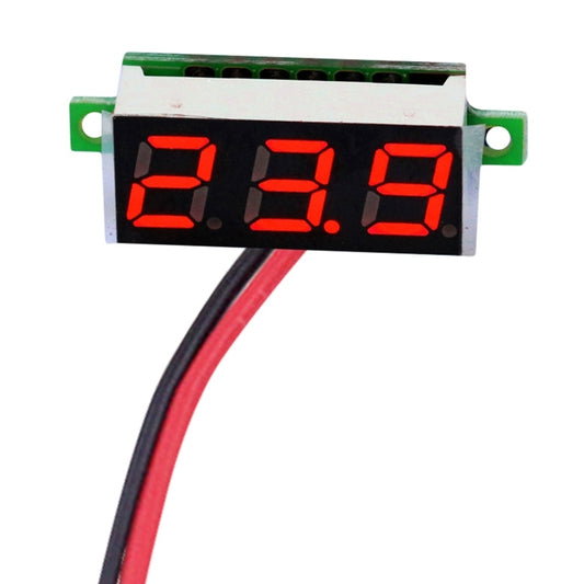 10 PCS 0.28 inch 2 Wires Adjustable Digital Voltage Meter, Color Light Display, Measure Voltage: DC 2.5-30V (Red) - Current & Voltage Tester by buy2fix | Online Shopping UK | buy2fix