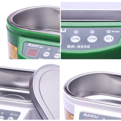 BAKU BK-9050 30W / 50W Adjustable 0.6L LCD Display Ultrasonic Cleaner, AC 220V(Green) - Ultrasonic Cleaner by BAKU | Online Shopping UK | buy2fix