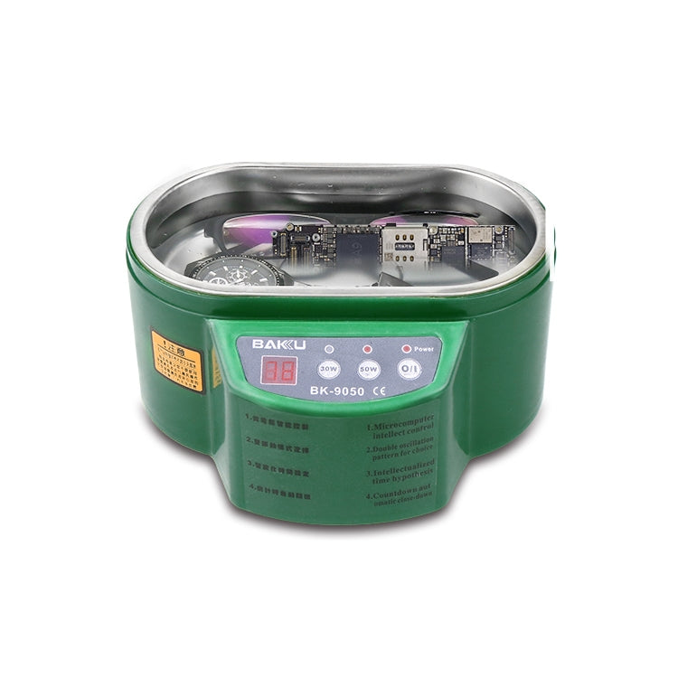 BAKU BK-9050 30W / 50W Adjustable 0.6L LCD Display Ultrasonic Cleaner, AC 220V(Green) - Ultrasonic Cleaner by BAKU | Online Shopping UK | buy2fix