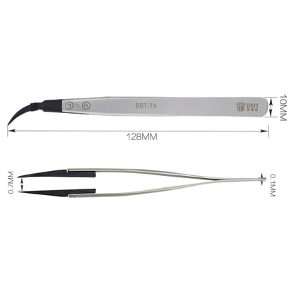 BEST BST-7A  Curved Head Tweezers for Mobile Phone / Computer Repair - Tweezers by BEST | Online Shopping UK | buy2fix