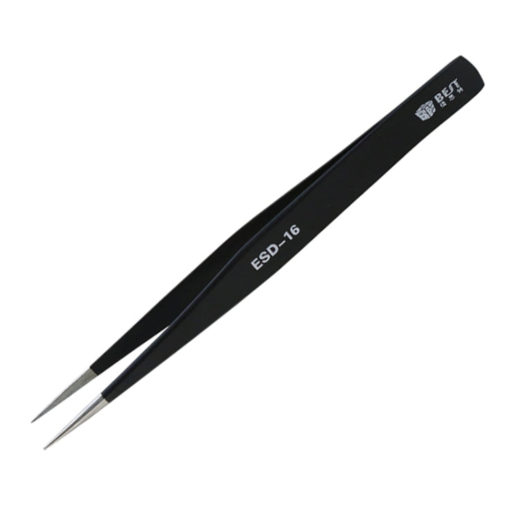 BEST BST-16 Precision Anti-static ESD Stainless Steel Tweezers - Tweezers by BEST | Online Shopping UK | buy2fix